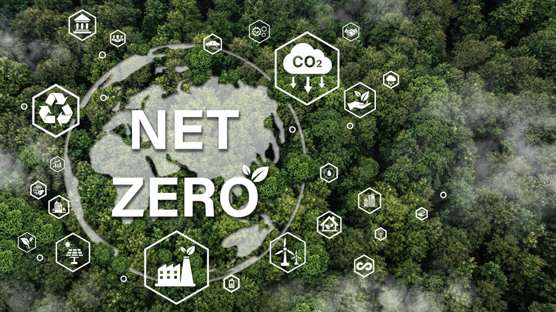 Net zero icons illustrating supporting Vietnamese authorities