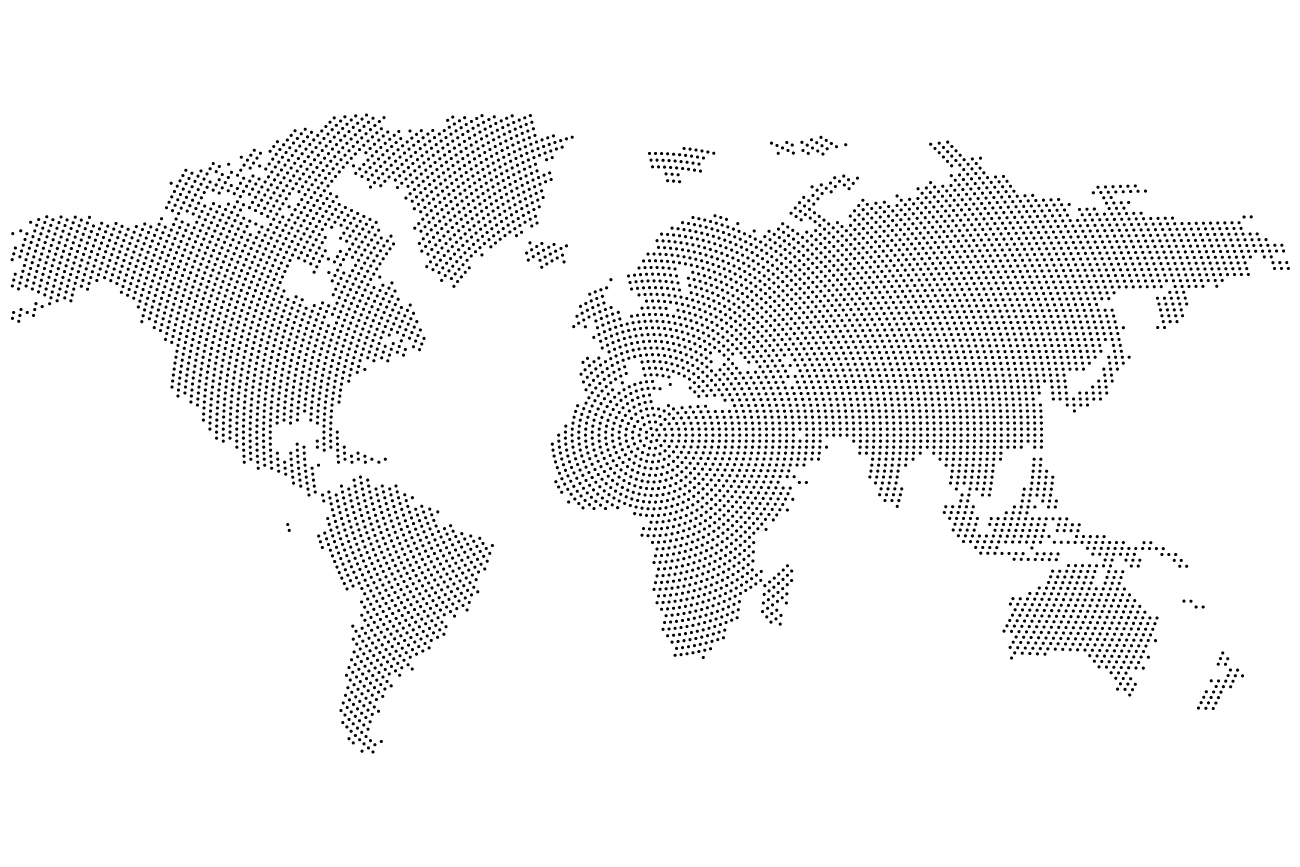 graphic world map in dots